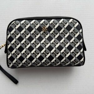 Tory Burch Black Geo Essentials Pouch